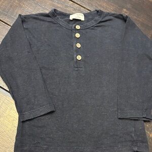 Kids Long Sleeve Navy Shirt
